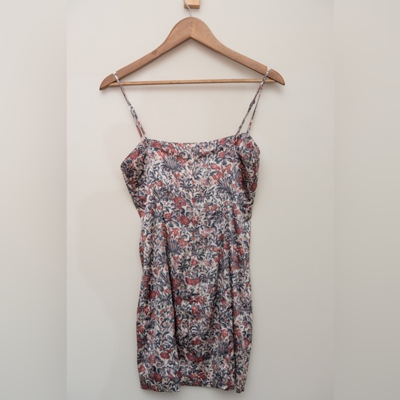 Sunday Best Aritzia Floral Mini Dress Cottagecore Slip Style the satin effect - Picture 4 of 7